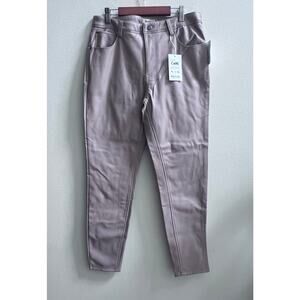 Vegan Faux Leather Pants Kensie jeans‎ sz 8/29 Mid Rise Straight Leg Makeup NWT